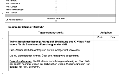 Approval for the Longboard & Skateboard Lab at GECKO Institute of HHN